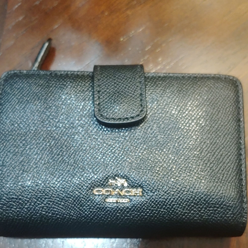 Coach Textured Black Leather Wallet